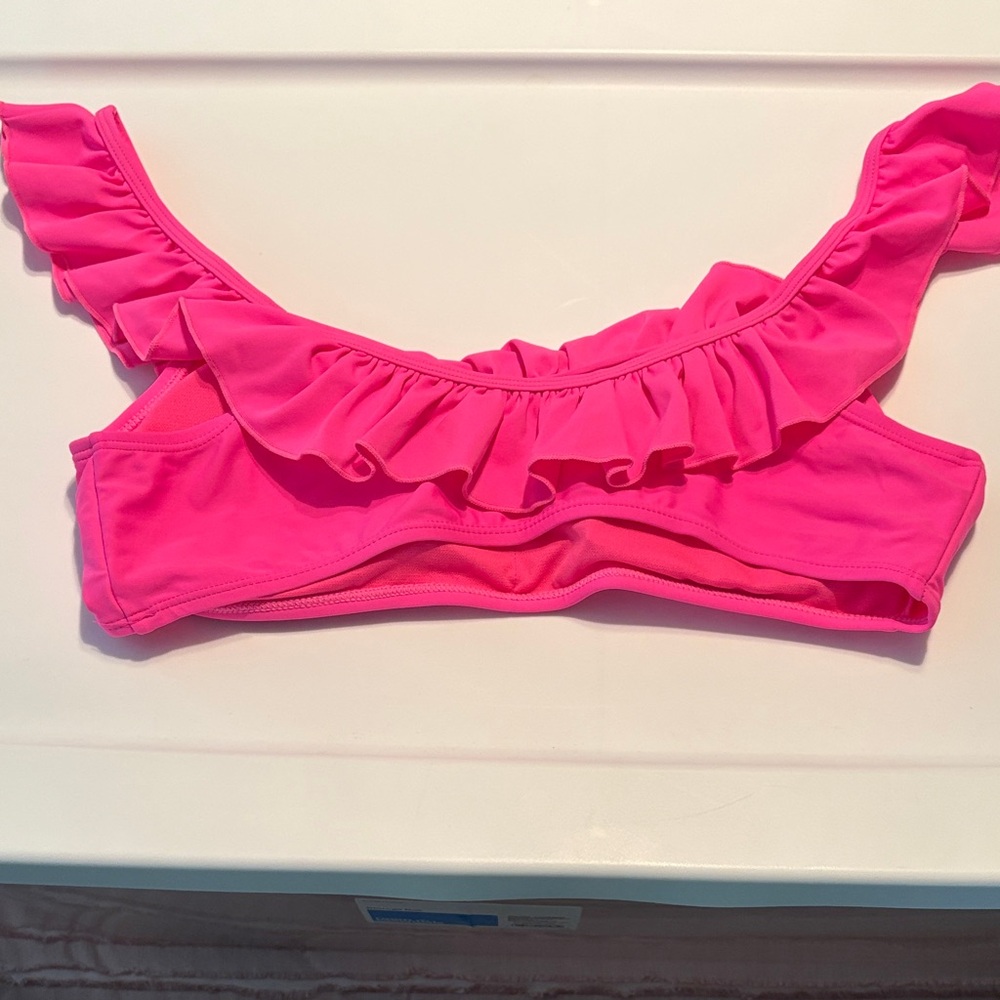 Chic Pink Ruffled Bikini Top - Picture 3 of 3